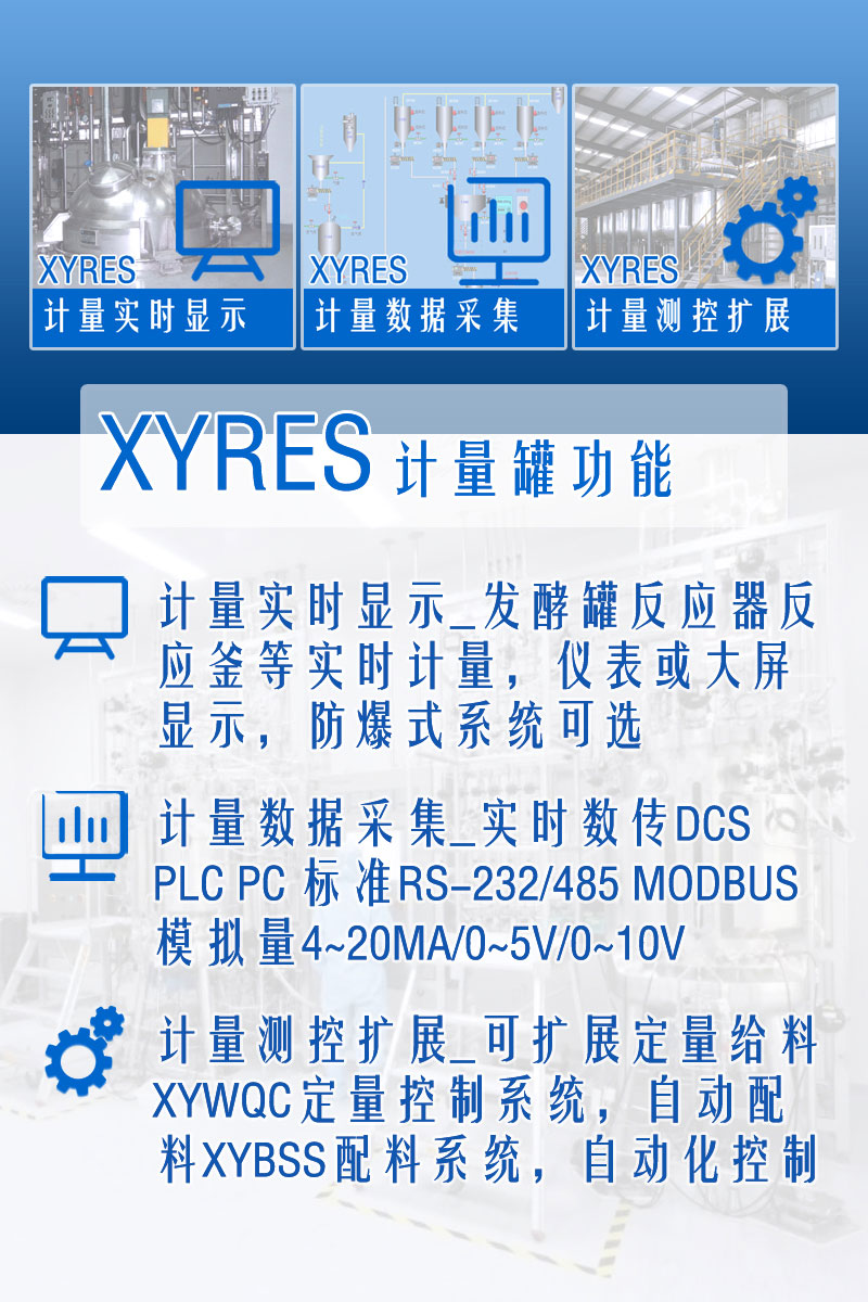 XYRES電子稱重式計(jì)量罐系統(tǒng) 功能